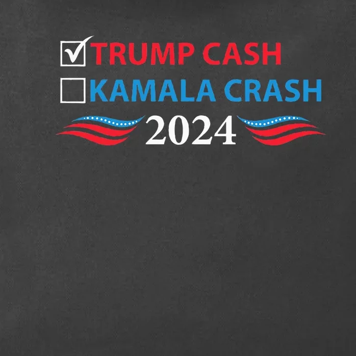 Trump Cash Vs Kamala Crash Zip Tote Bag