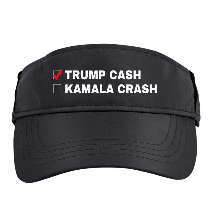 Trump Cash Vs Kamala Crash Funny Voting Adult Drive Performance Visor