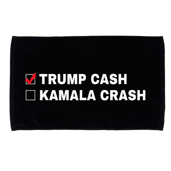 Trump Cash Vs Kamala Crash Funny Voting Microfiber Hand Towel