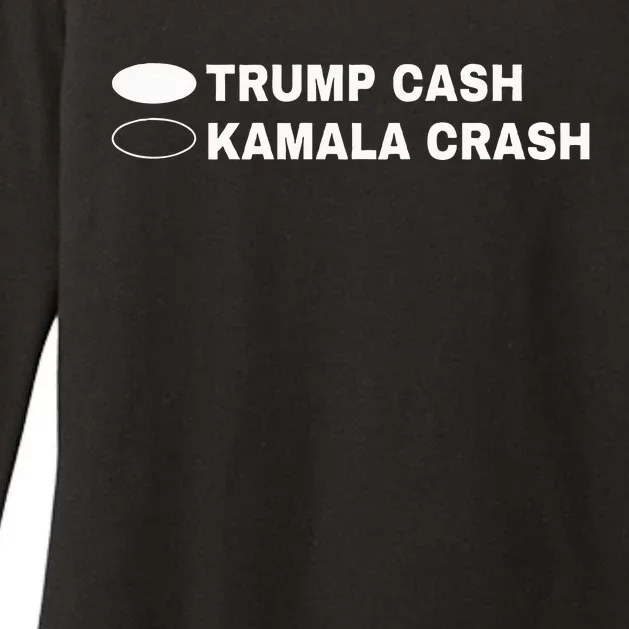 Trump Cash Vs Kamala Crash Womens CVC Long Sleeve Shirt