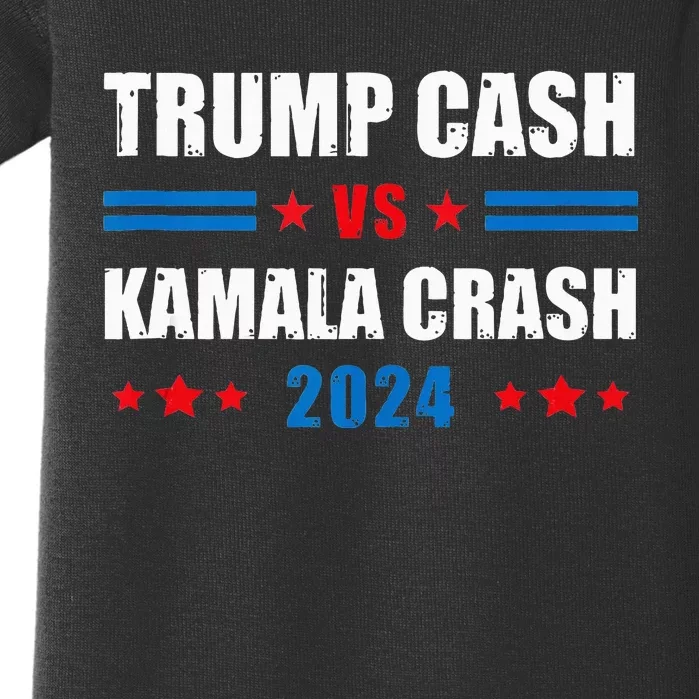 Trump Cash Vs Kamala Crash Baby Bodysuit