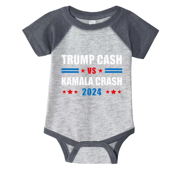 Trump Cash Vs Kamala Crash Infant Baby Jersey Bodysuit