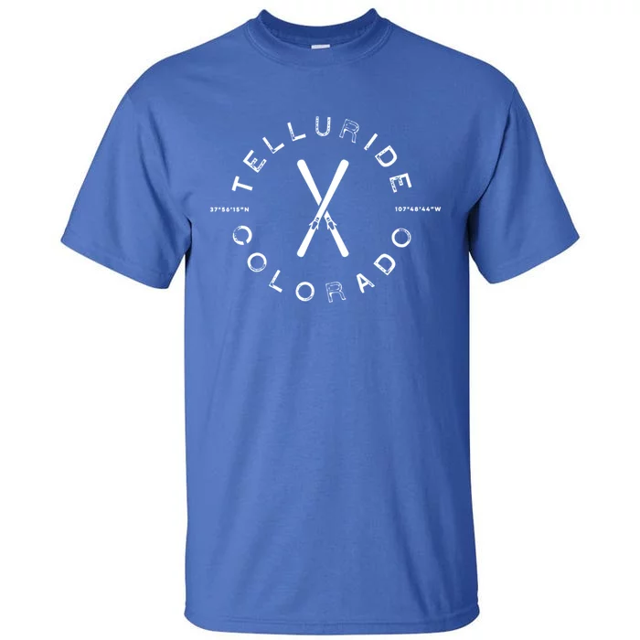 Telluride Co Vintage Graphic Skiing Gift Tall T-Shirt