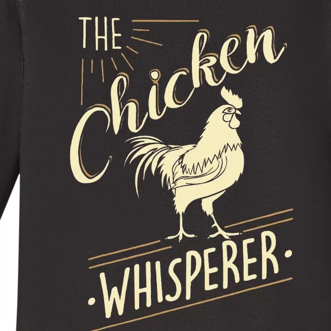 The Chicken Whisperer Funny Chicken Lover Farming Baby Long Sleeve Bodysuit