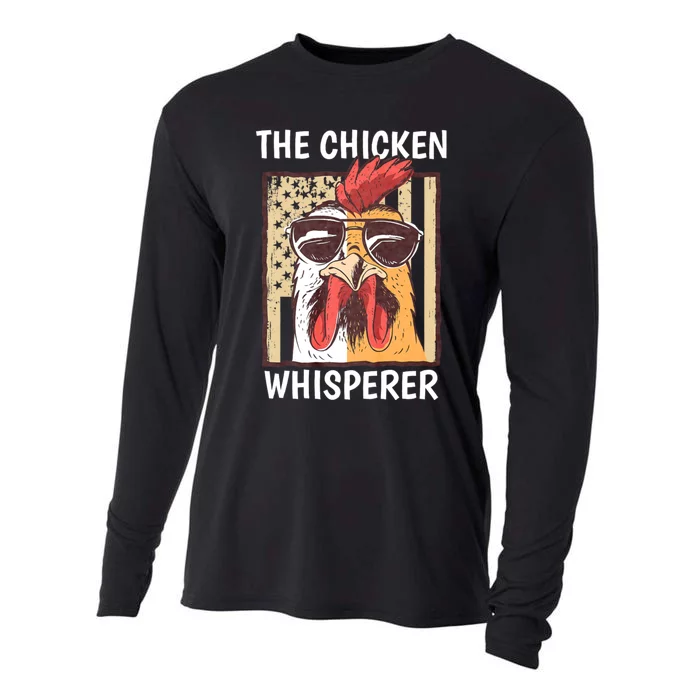 The Chicken Whisperer Farmer Animal Farm Funny Cooling Performance Long Sleeve Crew