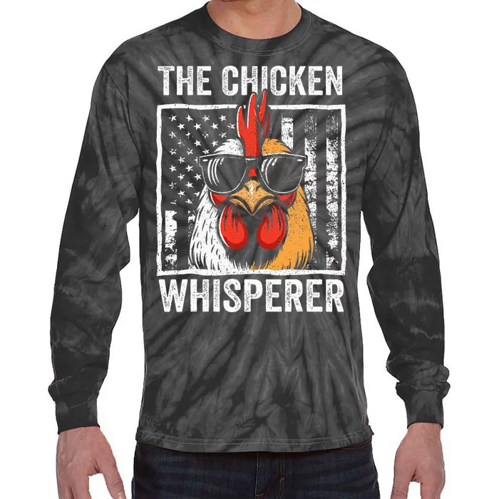 The Chicken Whisperer Farmer Animal Farm Funny Tie-Dye Long Sleeve Shirt