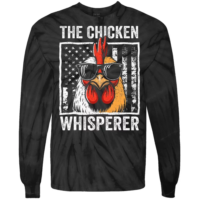 The Chicken Whisperer Farmer Animal Farm Funny Tie-Dye Long Sleeve Shirt