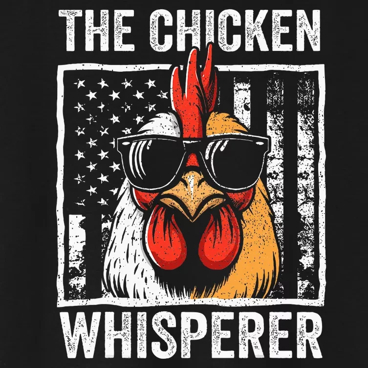 The Chicken Whisperer Farmer Animal Farm Funny Women's Crop Top Tee