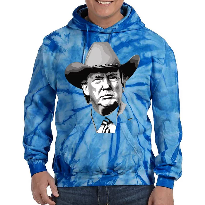 Trump Cowboy Western President You Miss Me Yet Maga Usa Tie Dye Hoodie