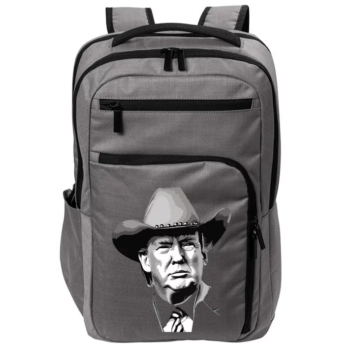 Trump Cowboy Western President You Miss Me Yet Maga Usa Impact Tech Backpack