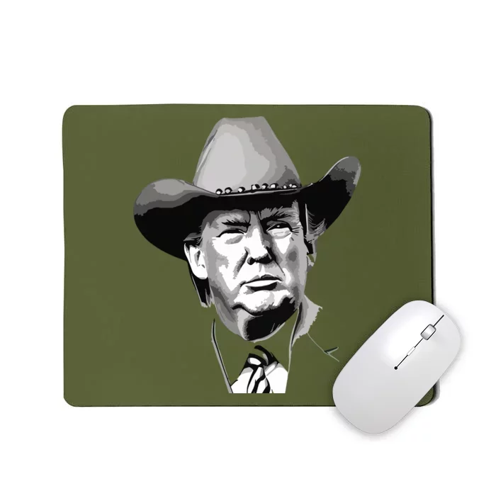 Trump Cowboy Western President You Miss Me Yet Maga Usa Mousepad