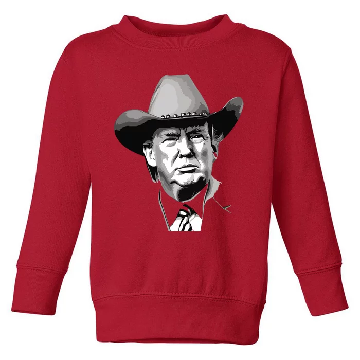 Trump Cowboy Western President You Miss Me Yet Maga Usa Toddler Sweatshirt