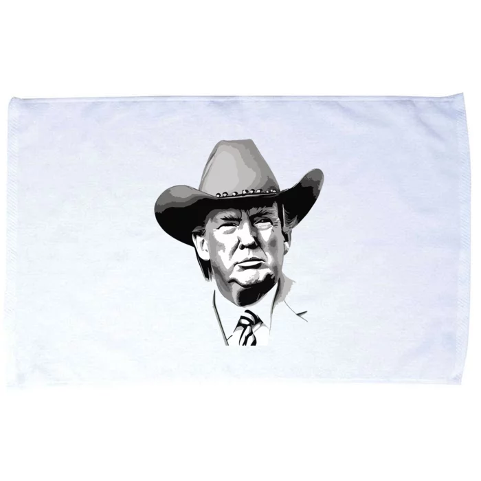 Trump Cowboy Western President You Miss Me Yet Maga Usa Microfiber Hand Towel