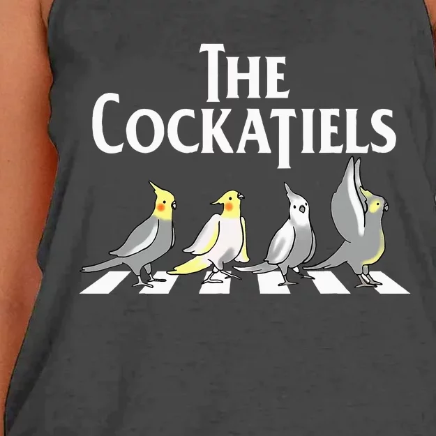 The Cockatiels Weiro Bird Quarrion Parrot Lover Women's Knotted Racerback Tank