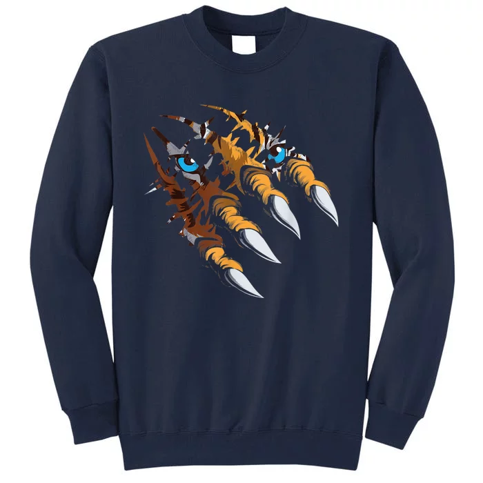 Tiger Claws Wildlife Zoologist Safari Zoo Lover Zookeeper Tall Sweatshirt