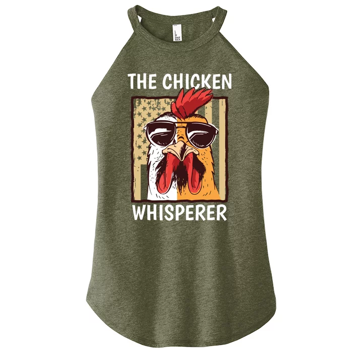 The Chicken Whisperer Farmer Chicken Women’s Perfect Tri Rocker Tank