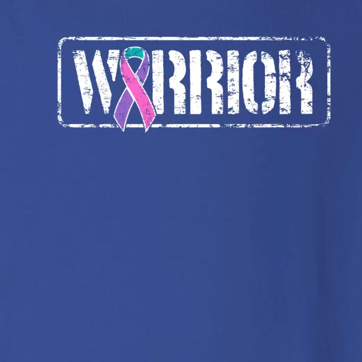 Thyroid Cancer Warrior Gift Military Style Awareness Ribbon Gift Toddler Long Sleeve Shirt