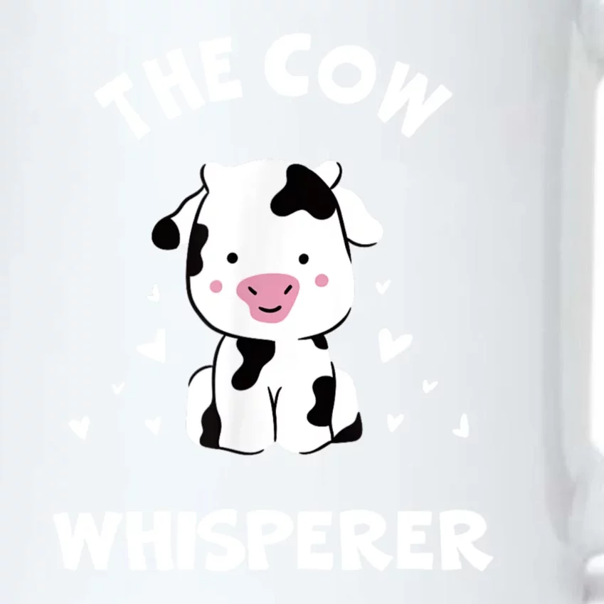 The Cow Whisperer Cute Black And White Resting Cow Black Color Changing Mug