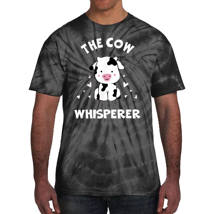 The Cow Whisperer Cute Black And White Resting Cow Tie-Dye T-Shirt