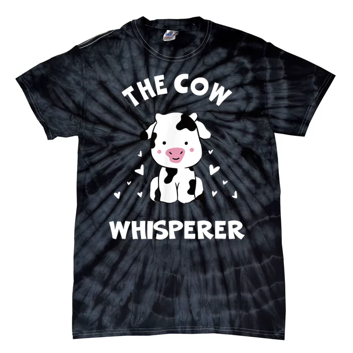 The Cow Whisperer Cute Black And White Resting Cow Tie-Dye T-Shirt