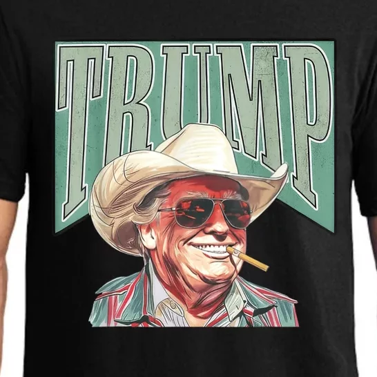 Trump Cowboy Western Make America Great Pajama Set