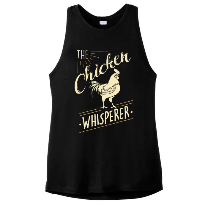 The Chicken Whisperer Funny Chicken Lover Farming Ladies Tri-Blend Wicking Tank