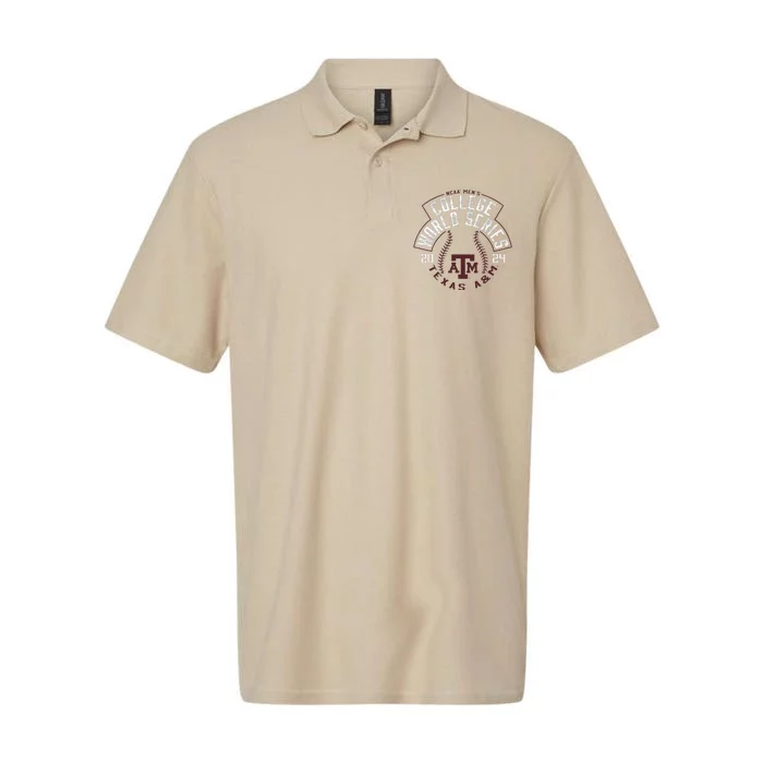 Texas College World 2024 Baseball Softstyle Adult Sport Polo