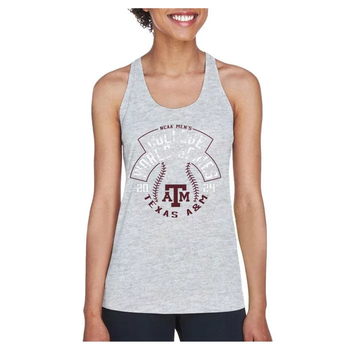 Texas College World 2024 Baseball Women's Racerback Tank