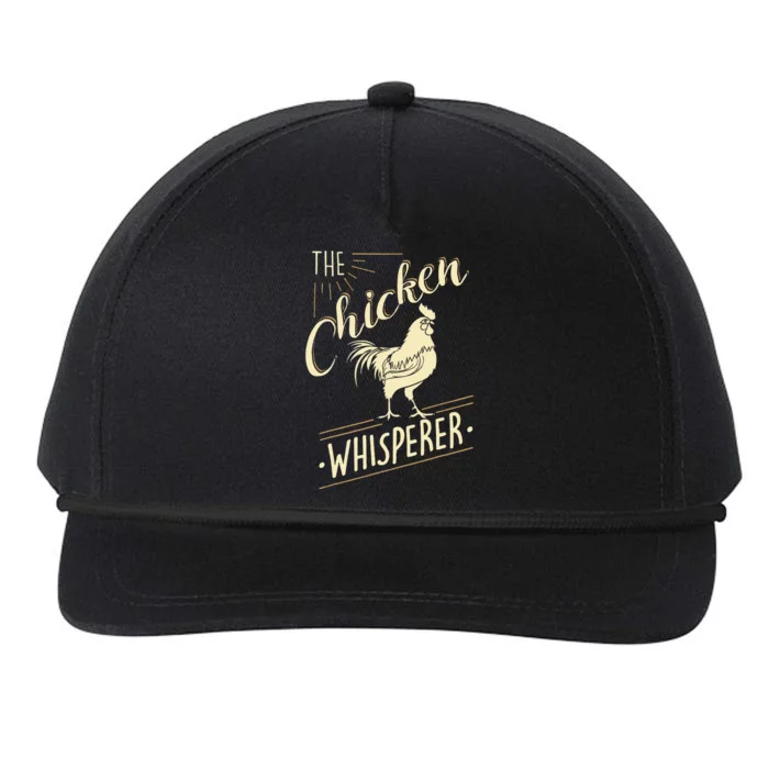 The Chicken Whisperer Funny Chicken Lover Farming Snapback Five-Panel Rope Hat