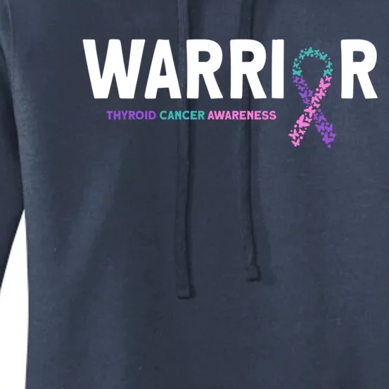 Thyroid Cancer Warrior Thyroid Cancer Awareness Gift Women's Pullover Hoodie