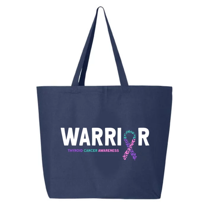 Thyroid Cancer Warrior Thyroid Cancer Awareness Gift 25L Jumbo Tote