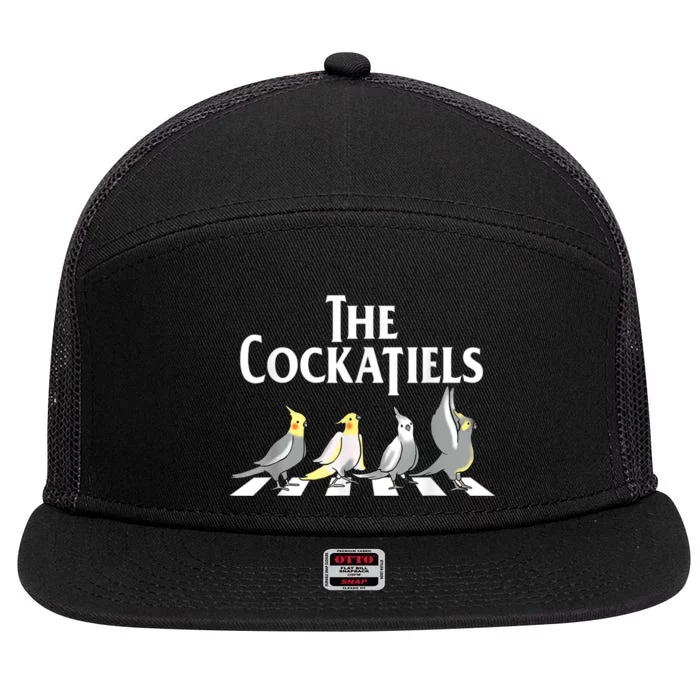 The Cockatiels Weiro Bird Quarrion Parrot Lover 7 Panel Mesh Trucker Snapback Hat