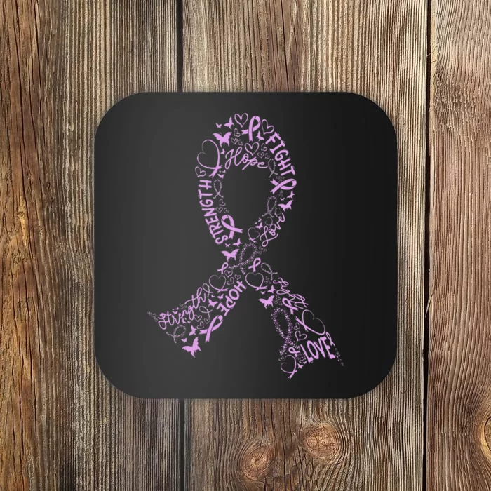 Testicular Cancer Warrior Orchid Ribbon Awareness Gift Coaster