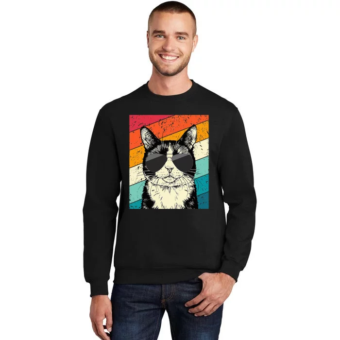 Tuxedo Cat With Sunglasses Cat Lovers Sweatshirt