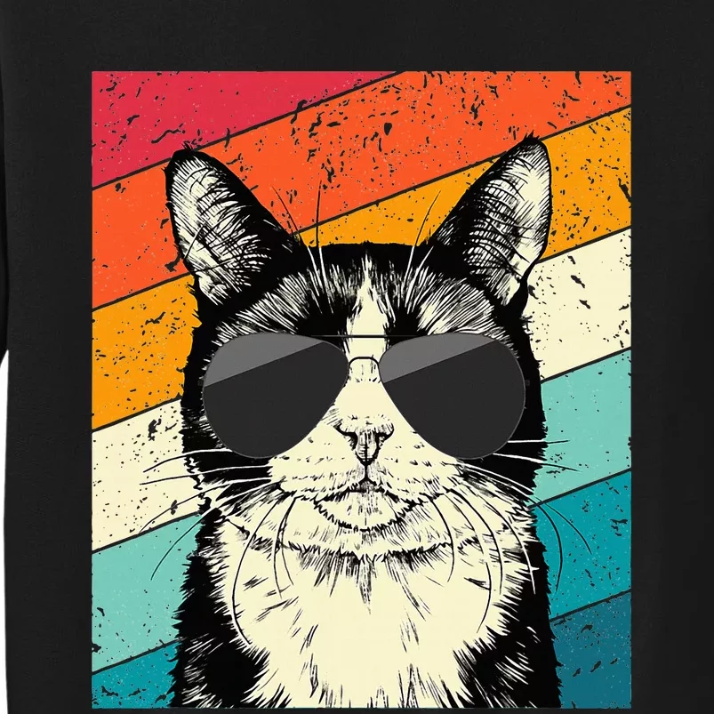 Tuxedo Cat With Sunglasses Cat Lovers Sweatshirt