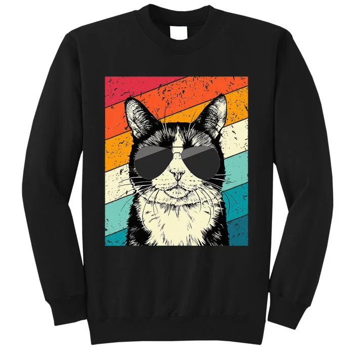 Tuxedo Cat With Sunglasses Cat Lovers Sweatshirt