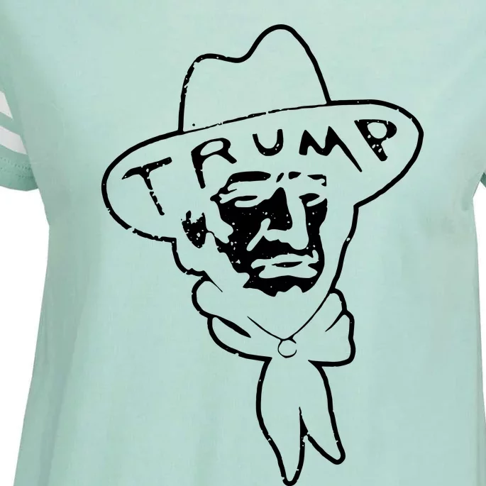 Trump Cowboy Western Donald Trump Cowboy Trump Enza Ladies Jersey Football T-Shirt