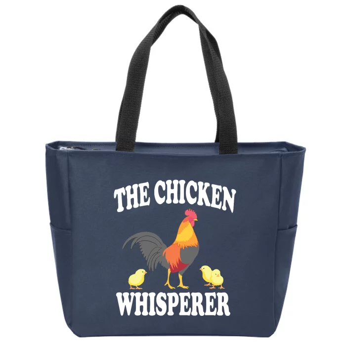 The Chicken Whisperer Funny Farm Animal Zip Tote Bag