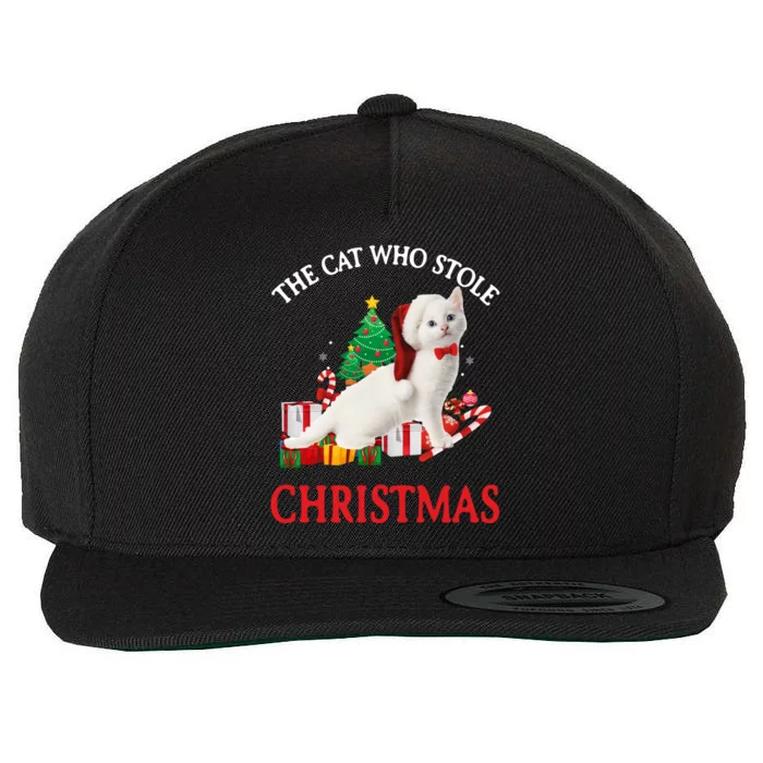 The Cat Who Stole Christmas Funny Gift Wool Snapback Cap