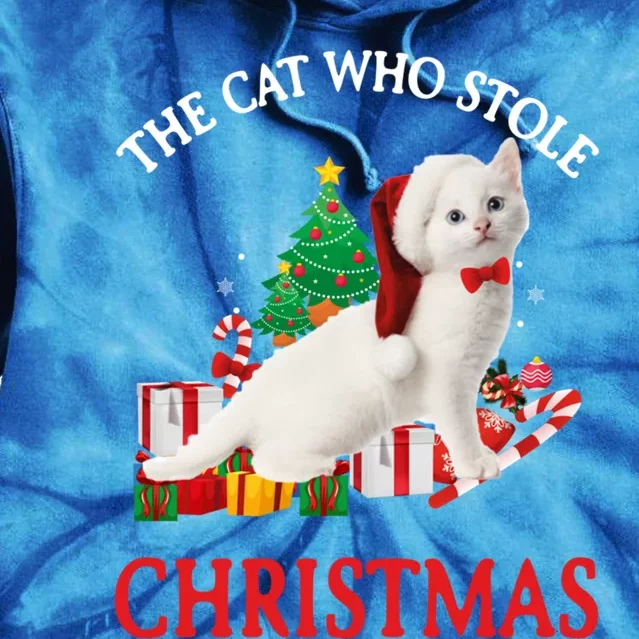 The Cat Who Stole Christmas Funny Gift Tie Dye Hoodie