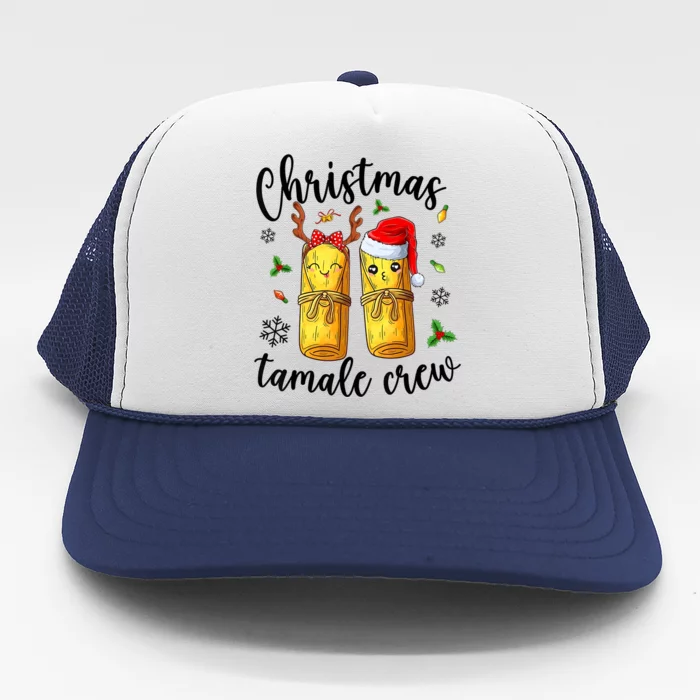 Tamale Crew With Santa Hat Funny Mexican Christmas Trucker Hat