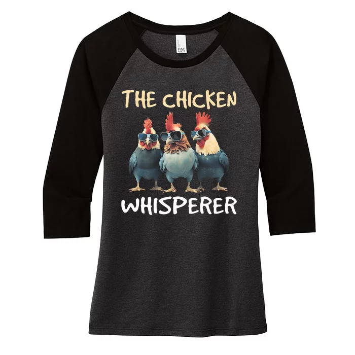 The Chicken Whisperer Women's Tri-Blend 3/4-Sleeve Raglan Shirt