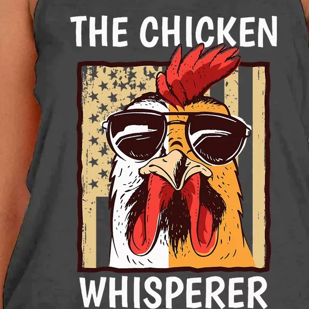 The Chicken Whisperer Farmer Chicken Women's Knotted Racerback Tank