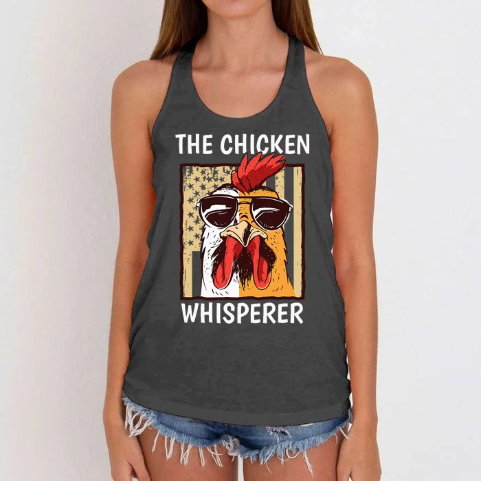 The Chicken Whisperer Farmer Chicken Women's Knotted Racerback Tank