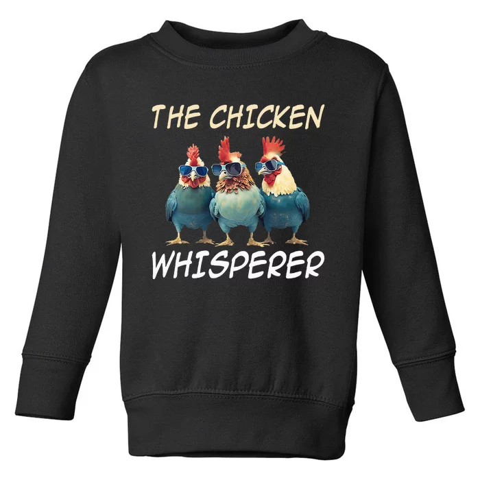 The Chicken Whisperer Retro Vintage Funny Chicken Farmer Toddler Sweatshirt