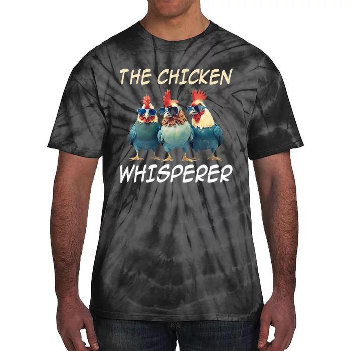 The Chicken Whisperer Retro Vintage Funny Chicken Farmer Tie-Dye T-Shirt