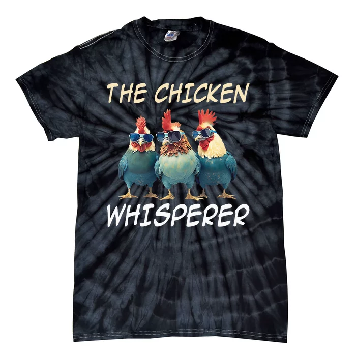 The Chicken Whisperer Retro Vintage Funny Chicken Farmer Tie-Dye T-Shirt