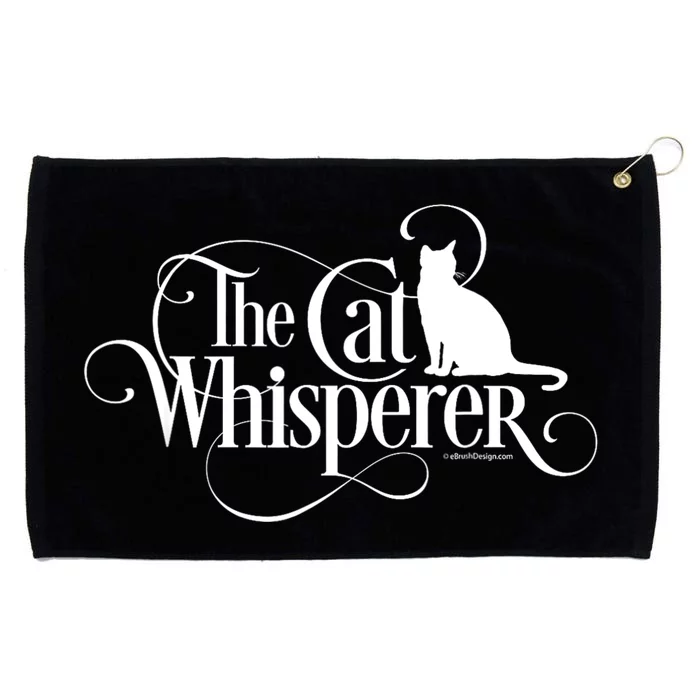 The Cat Whisperer Cat Lover Grommeted Golf Towel