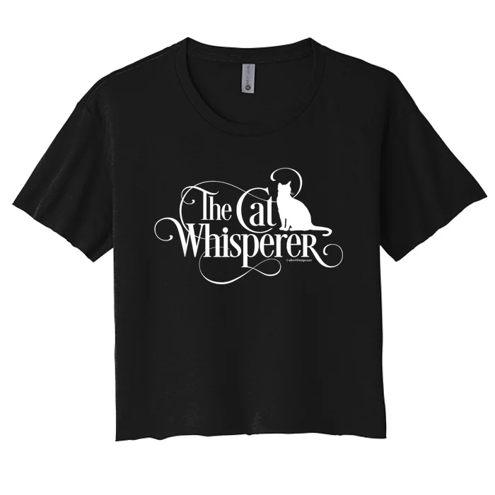 The Cat Whisperer Cat Lover Women's Crop Top Tee