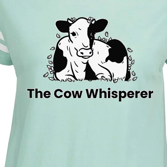 The Cow Whisperer Cute Cattle Farmer Rancher Cow Enza Ladies Jersey Football T-Shirt